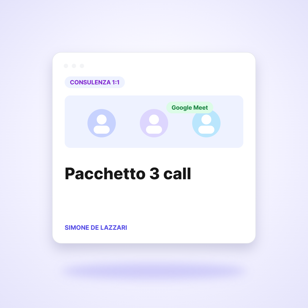 Pacchetto 3 call – Organic Clout Agency