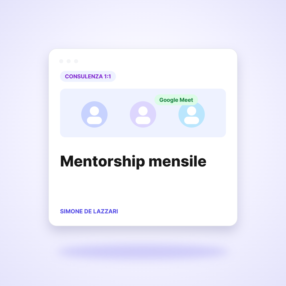 Mentorship mensile – Organic Clout Agency