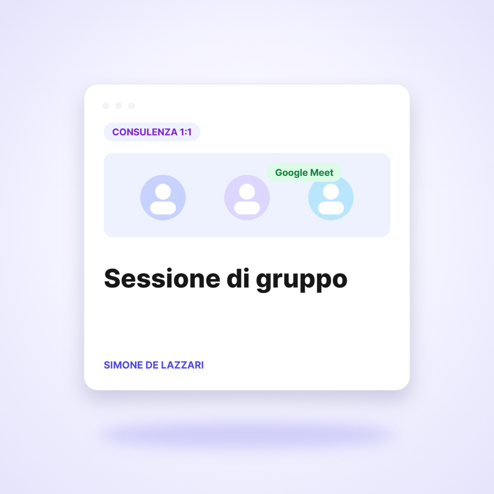 Sessione di gruppo (max 8) – Organic Clout Agency
