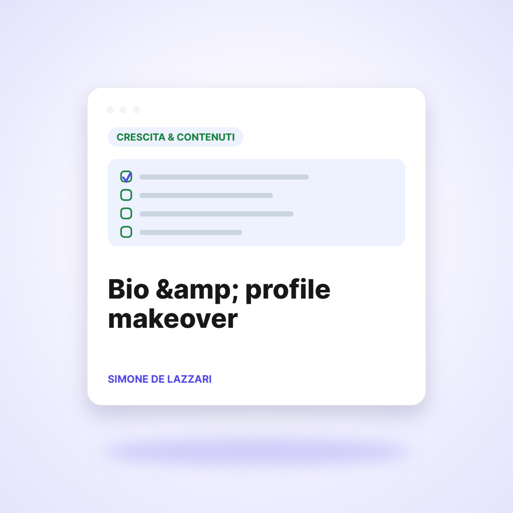 Bio & profile makeover – Organic Clout Agency