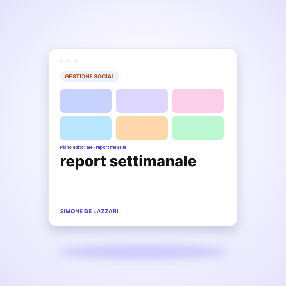 Add-on: report settimanale – Organic Clout Agency