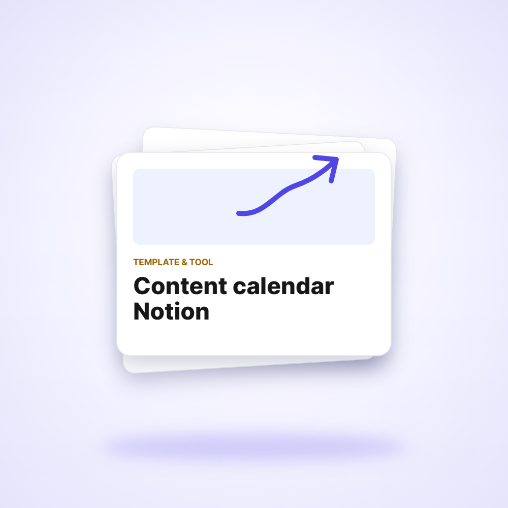 Content calendar Notion – Organic Clout Agency